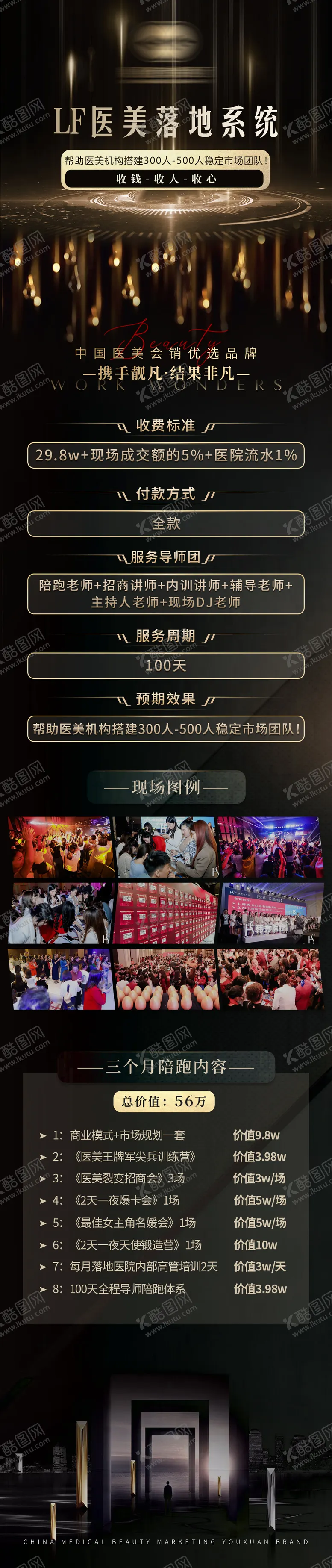 编号：37840011162243407580【酷图网】源文件下载-医美造势裂变招商会议长图海报