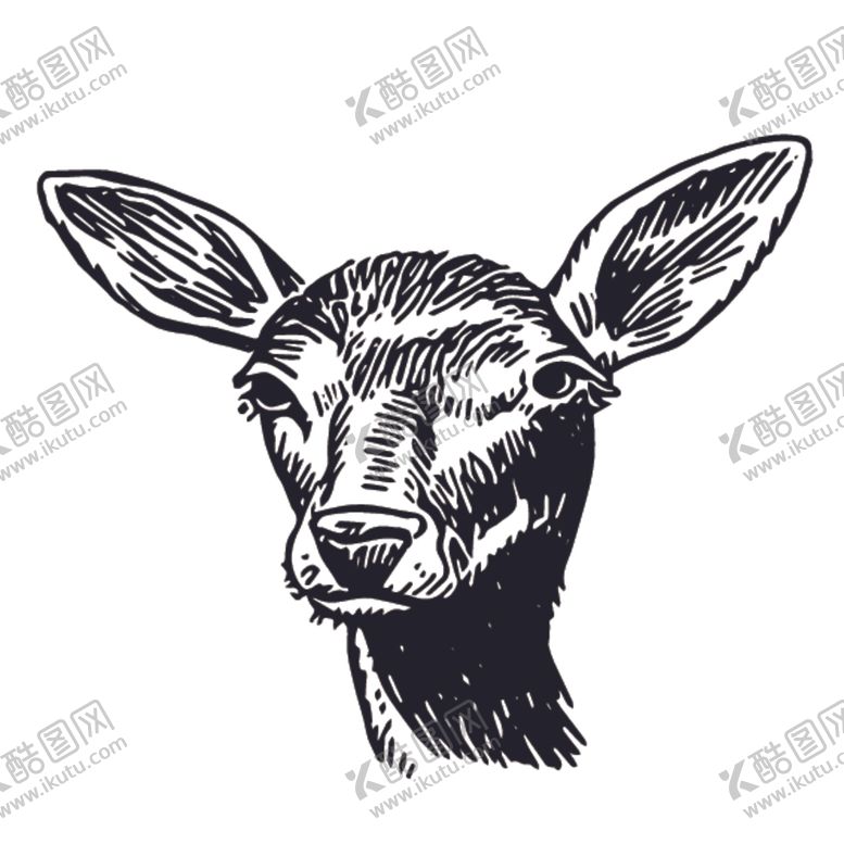 编号：71282210011805123670【酷图网】源文件下载-麋鹿绘画
