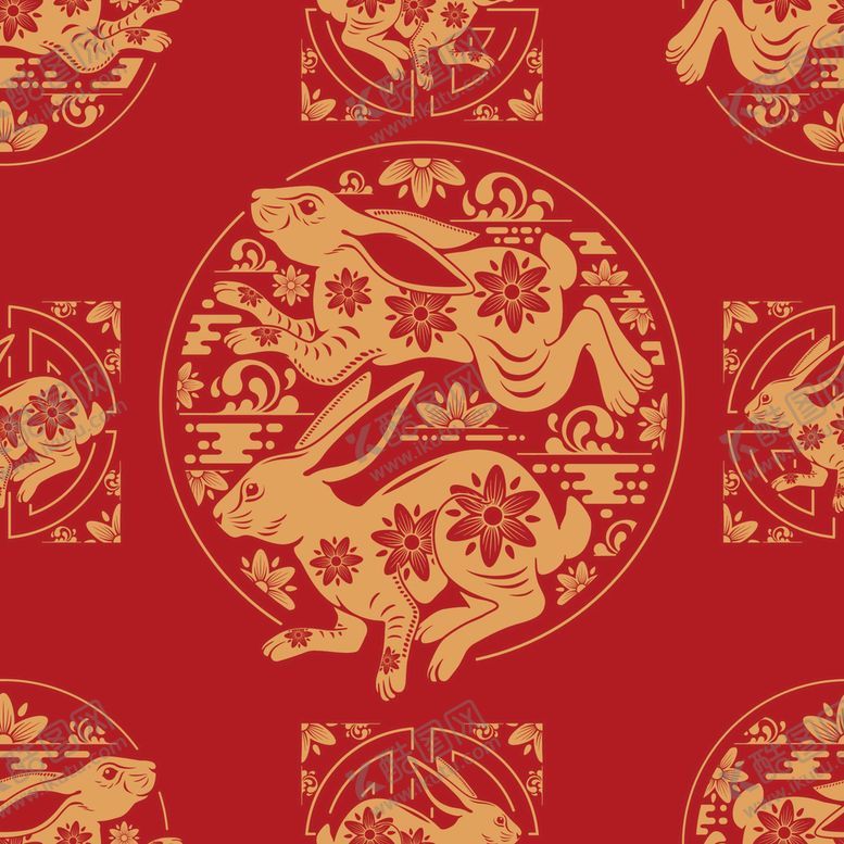 编号：53106209170525353984【酷图网】源文件下载-2023新年卡通兔子剪纸