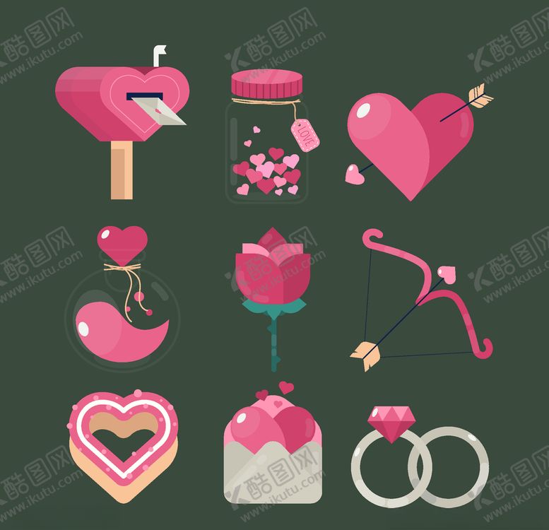 编号：68547310100210478231【酷图网】源文件下载-浪漫情人节元素
