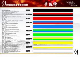 跆拳道晋级榜考级内容