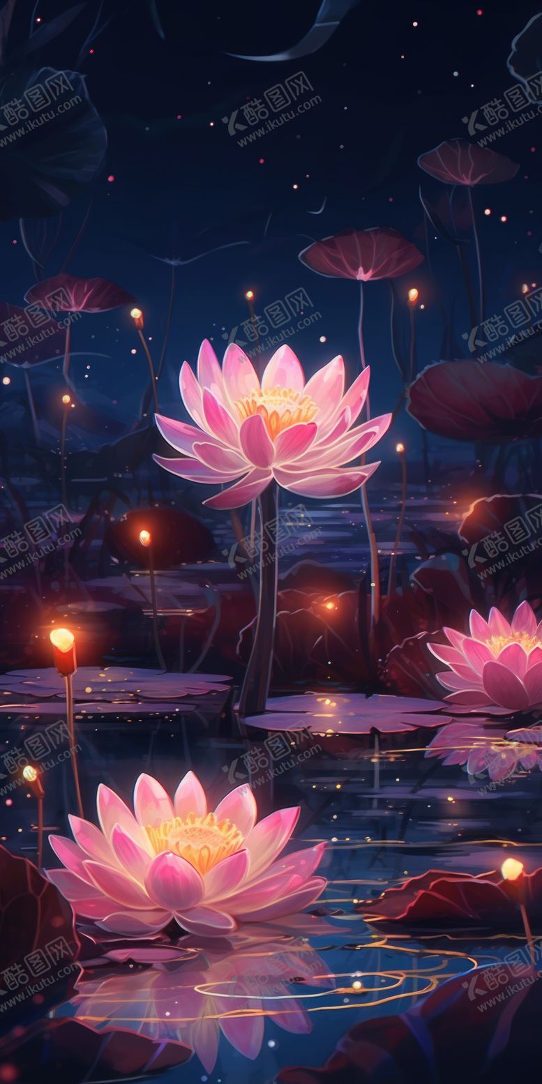 编号：21327601311222226436【酷图网】源文件下载-荷塘夜色