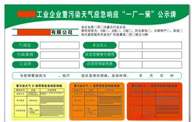 工业企业落实重污染天气应急响应