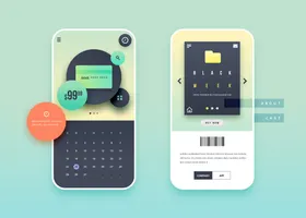 扁平插画小清新风格app页面(1)