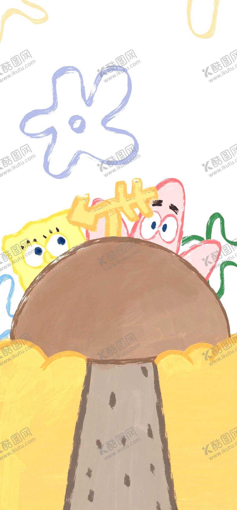 编号：31479705092341019561【酷图网】源文件下载-海绵宝宝派大星海星素材漫画卡通