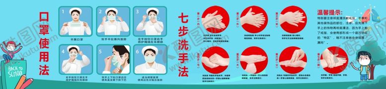 编号：42786510070412402201【酷图网】源文件下载-七步洗手法口罩适用法