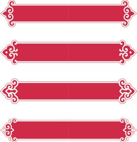 红色复古镂空花纹