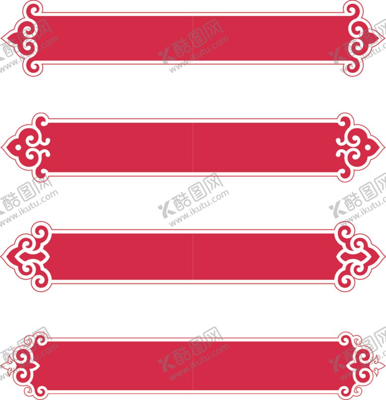 编号：49625610290231308165【酷图网】源文件下载-红色复古镂空花纹