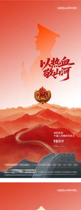 八一 建军节海报