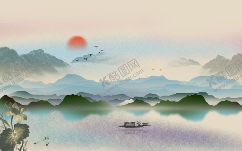 编号：43315509260423042494【酷图网】源文件下载-山水画水墨山水画意境山水画
