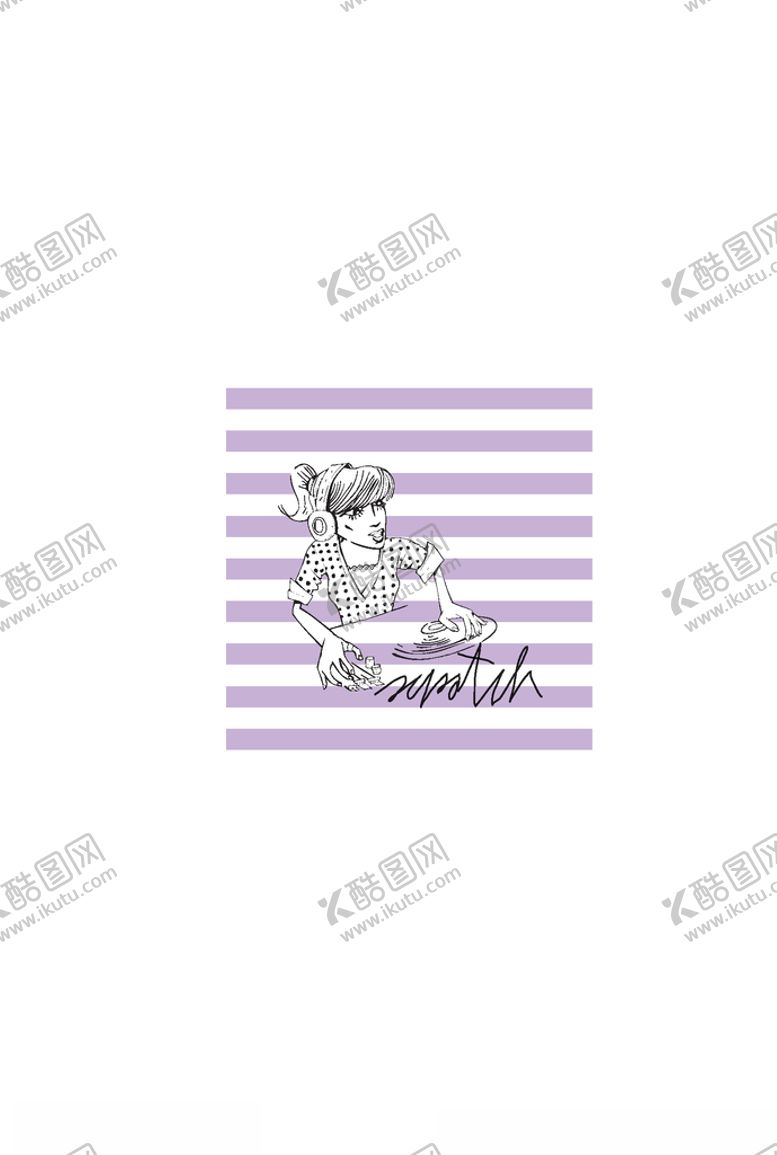 编号：82413810190232506579【酷图网】源文件下载-女装人物印花