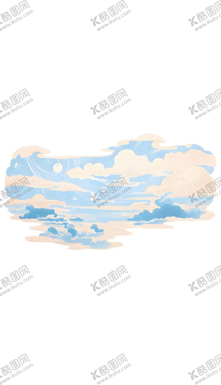 编号：07328109130125316341【酷图网】源文件下载-卡通云朵云层天空白云蓝天乌云晴天多云