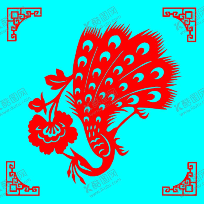 编号：80634709241800503528【酷图网】源文件下载-凤穿牡丹剪纸
