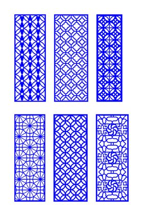 编号：12415111070017592030【酷图网】源文件下载-窗花 镂空花纹 屏风 隔断雕花