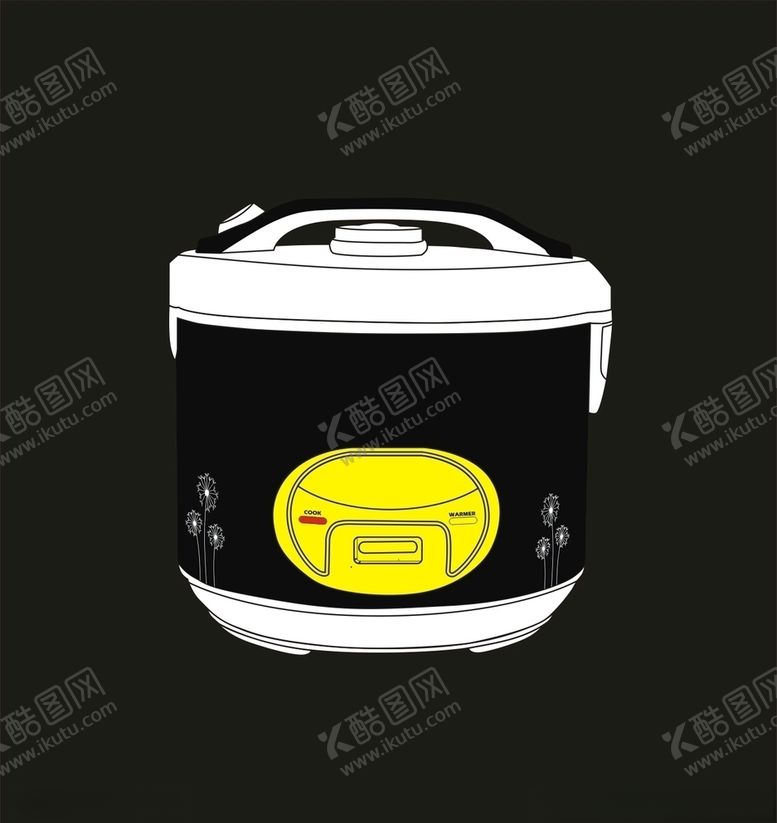 编号：33074406161337135316【酷图网】源文件下载-电饭煲矢量图煮饭煲饭