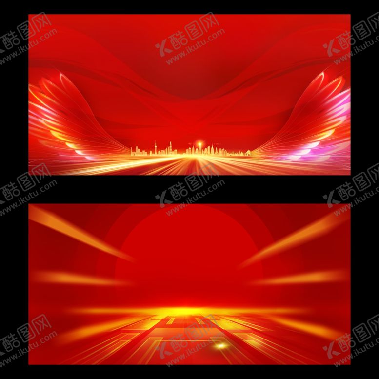 编号：94360111021357422630【酷图网】源文件下载-红色展板背景