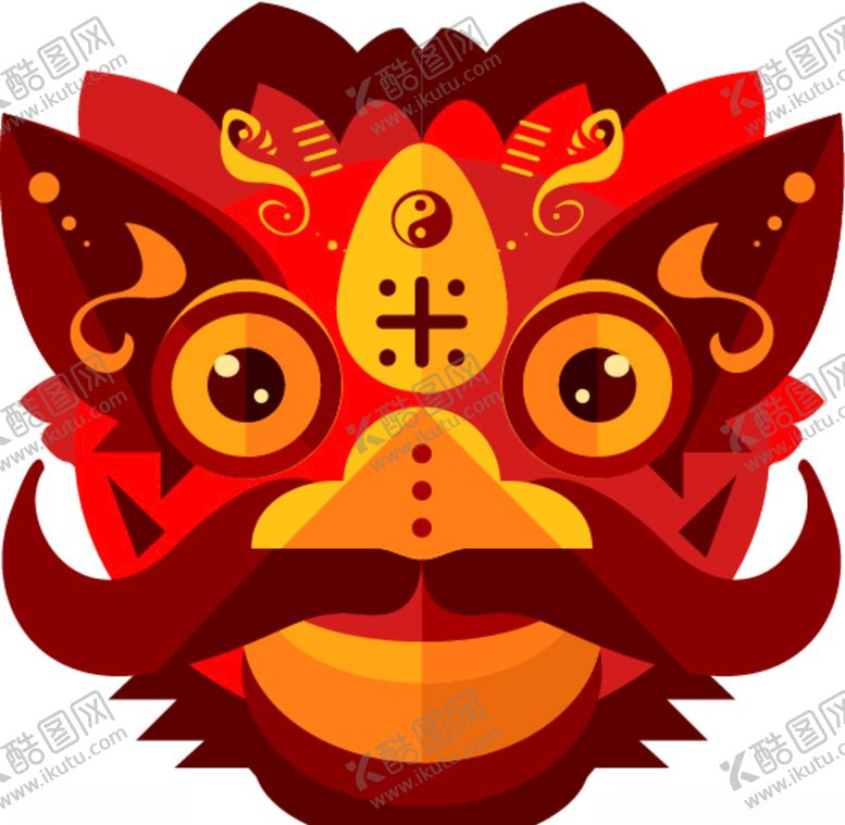 编号：47477807090931041770【酷图网】源文件下载-中国风卡通狮子头