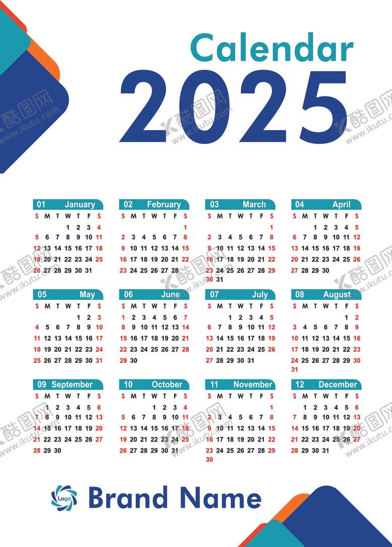 编号：92844701280329123394【酷图网】源文件下载-2025年日历