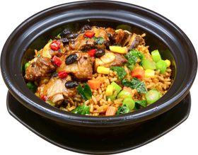 排骨青菜拌饭免扣PNG