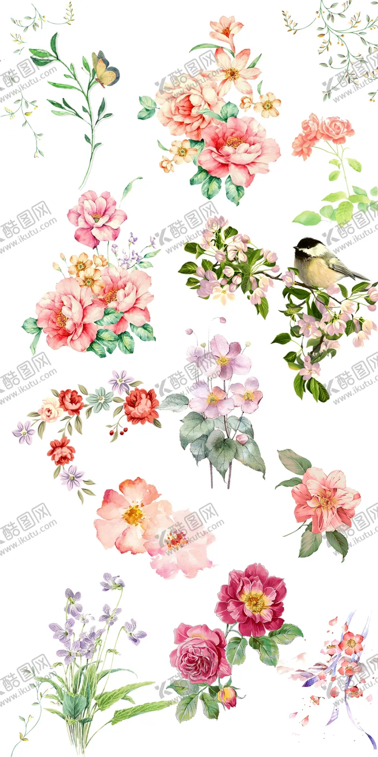 编号：27491609122128074753【酷图网】源文件下载-鲜花花卉信纸背景边框