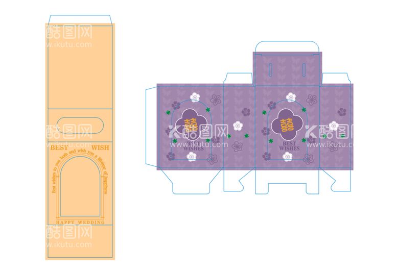 编号：60719812181848374994【酷图网】源文件下载-结婚喜糖盒设计