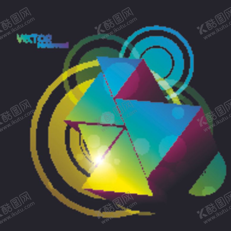 编号：14224407131210508074【酷图网】源文件下载-3d动感几何体梦幻背景