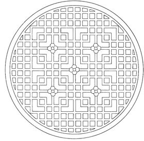 镂空花图案屏风玄关中国风边框古典纹
