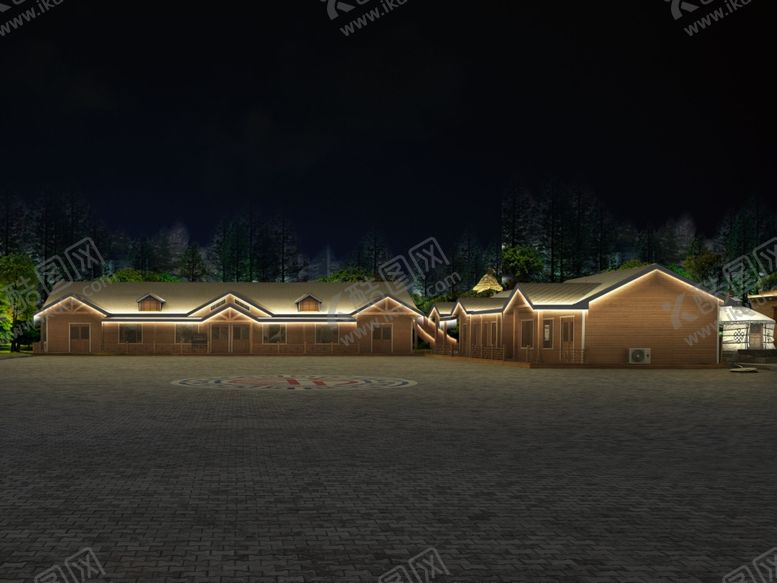 编号：59103509161350346354【酷图网】源文件下载-旅游接待中心夜景亮化灯光