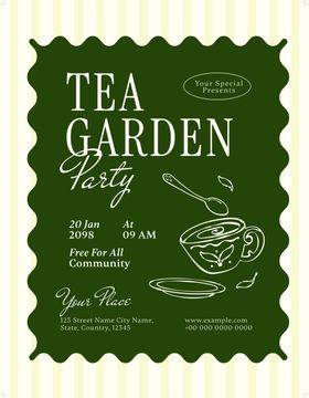 茶花园派对邀请函