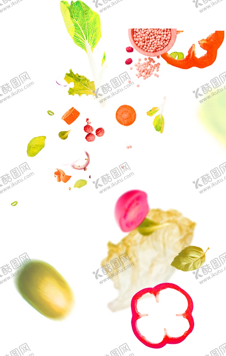 编号：68230207071912422248【酷图网】源文件下载-多彩清新蔬果漂浮素材