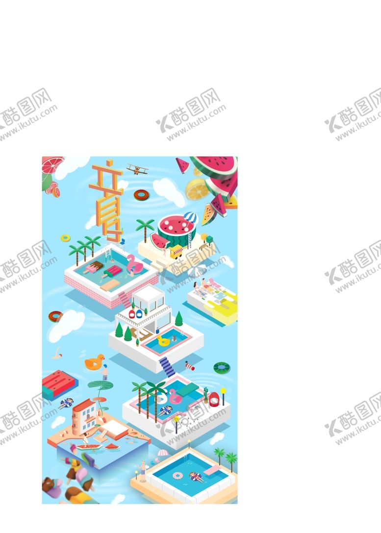 编号：18424109271634157984【酷图网】源文件下载-夏日2.5d海报