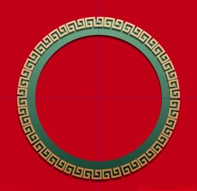 中国风边框金色