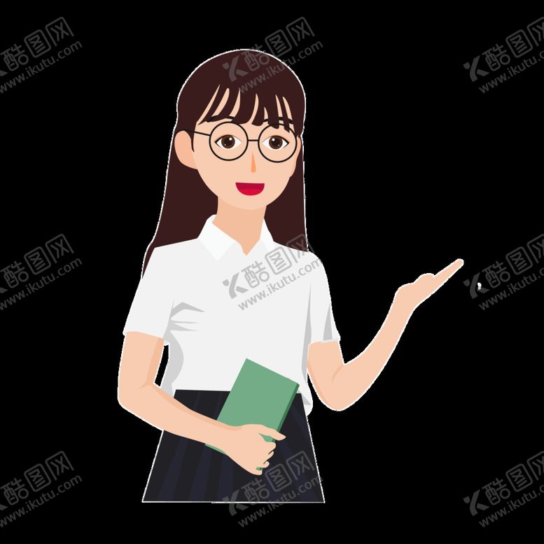 编号：38359610270931304745【酷图网】源文件下载-卡通女教师