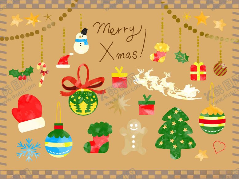 编号：83250011210024267045【酷图网】源文件下载-圣诞装饰挂件节日氛围浓