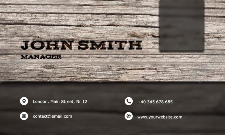 编号：95418209280011137170【酷图网】源文件下载-木纹背景名片