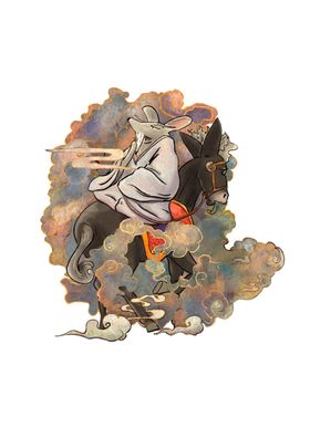 八仙过海张果老鼠年八仙海报素材