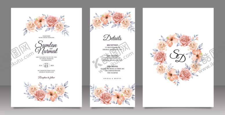 编号：75613509190447055901【酷图网】源文件下载-花卉邀请卡