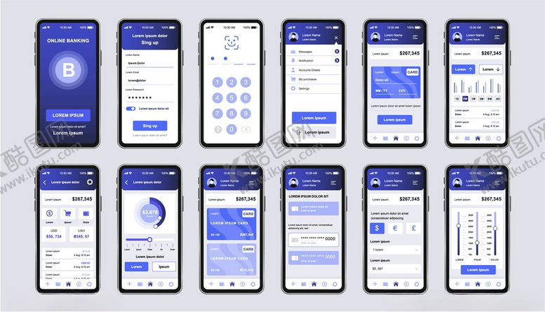 编号：11522409200758567138【酷图网】源文件下载-手机应用界面设计展示