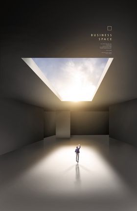 高级感大气简约空间海报