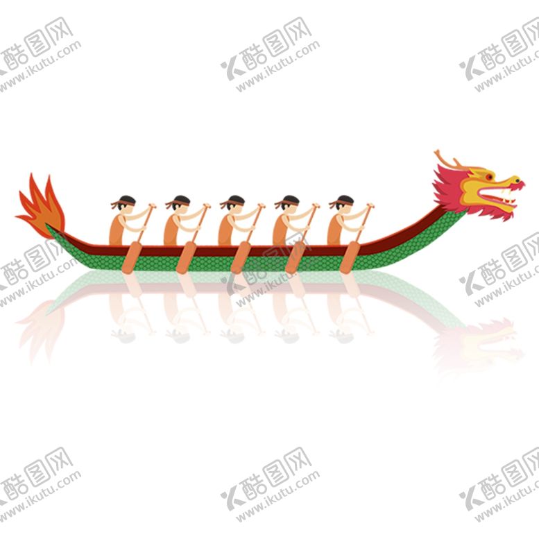 编号：83724510051040124750【酷图网】源文件下载-卡通山水端午节粽子划船龙舟