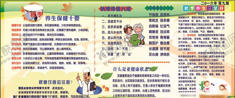 编号：88608106142337007924【酷图网】源文件下载-秋季健康宣传栏