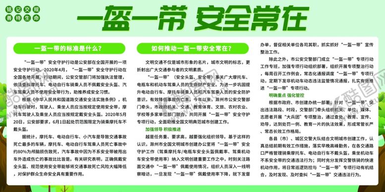 编号：14003911280901568009【酷图网】源文件下载-交通安全展板