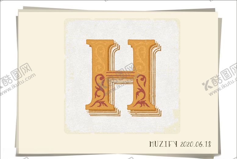 编号：90085110101255599640【酷图网】源文件下载-H复古字母设计