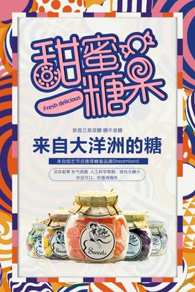 可爱糖果美食食品海报