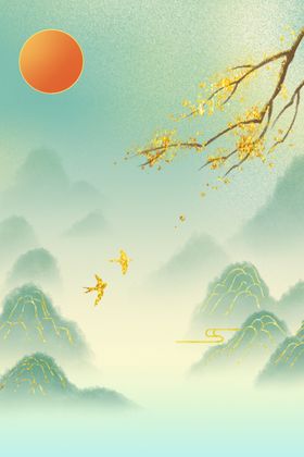 国潮海报设计图片复古时尚流大气风景时尚中