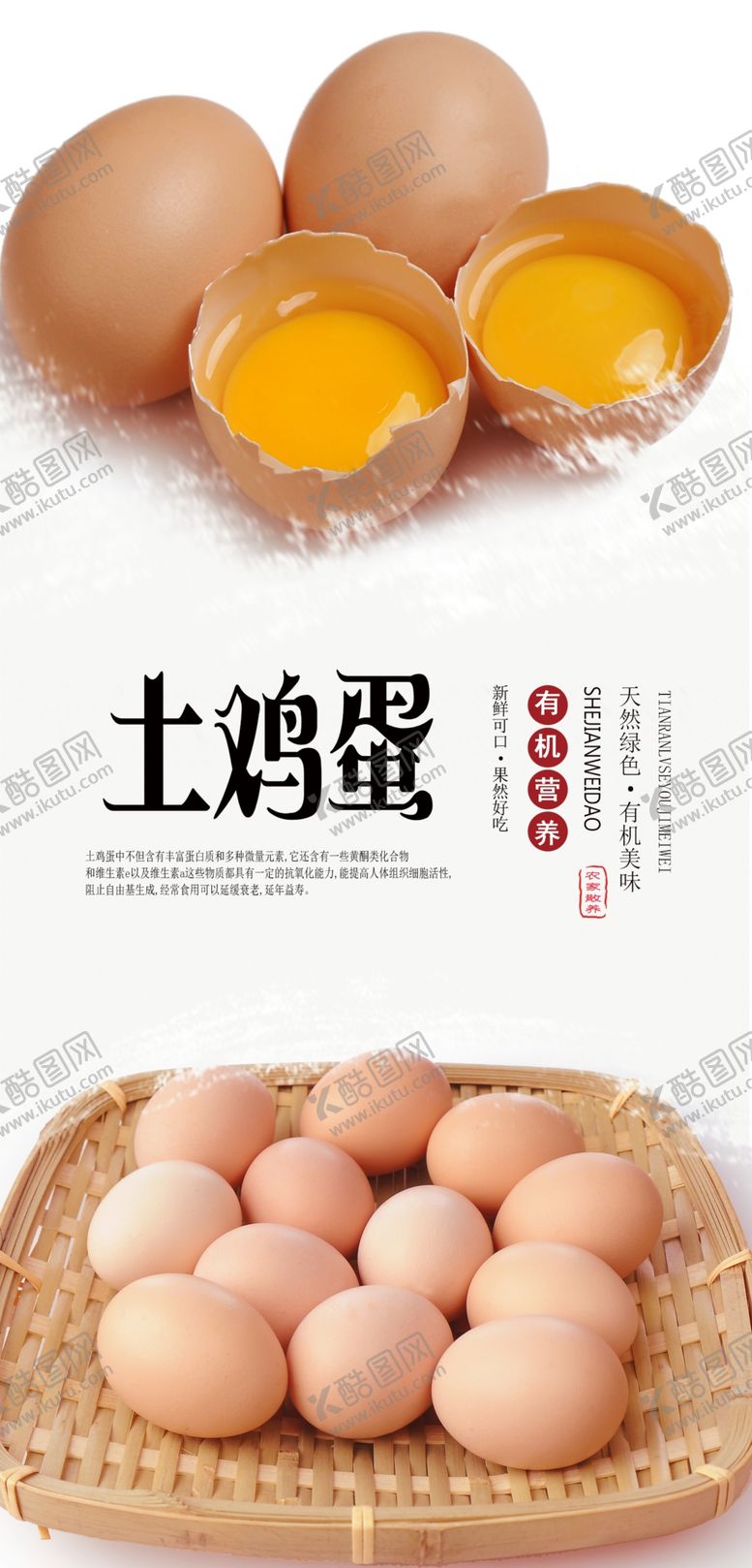 编号：31310509191403518401【酷图网】源文件下载-土鸡蛋PSD分层海报
