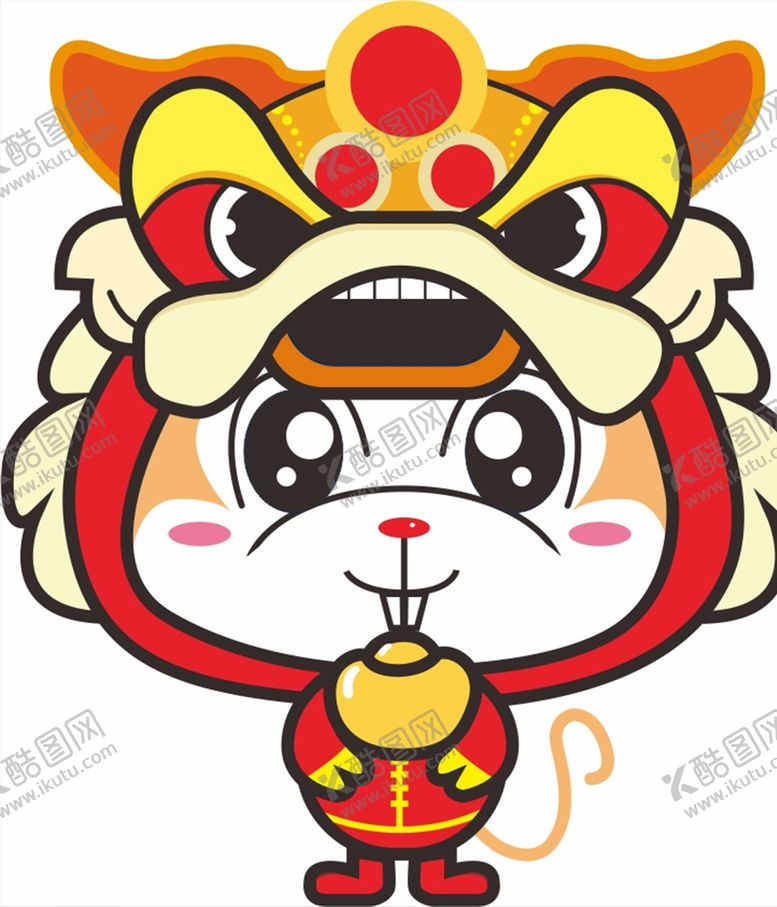 编号：69567207060250265713【酷图网】源文件下载-新年服装的老鼠