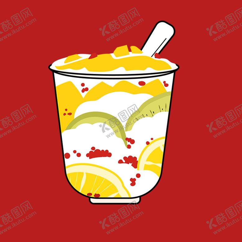 编号：96787812181700305385【酷图网】源文件下载-手绘水果奶茶