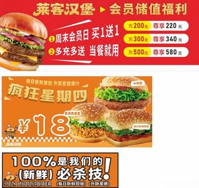 汉堡促销海报