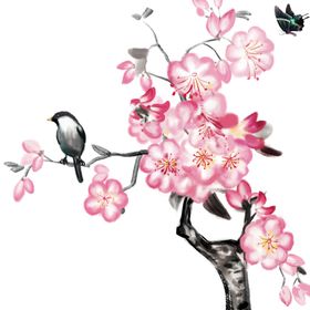 中国风花鸟工笔画